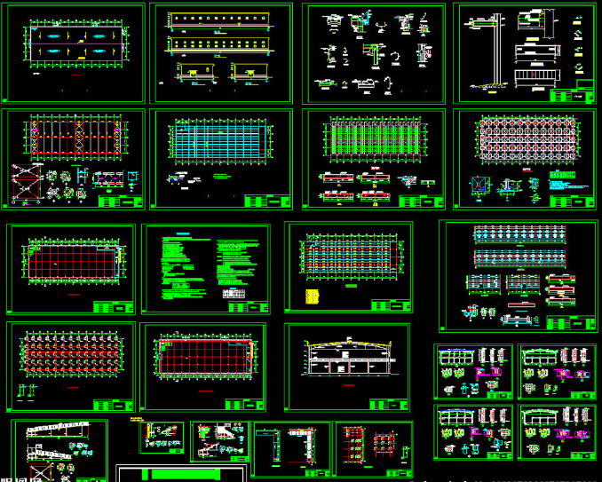 信阳二层全钢结构超市图纸