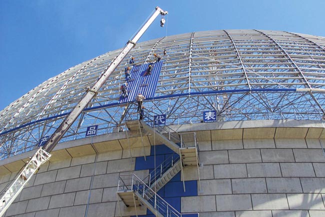 信阳发电厂球形网架